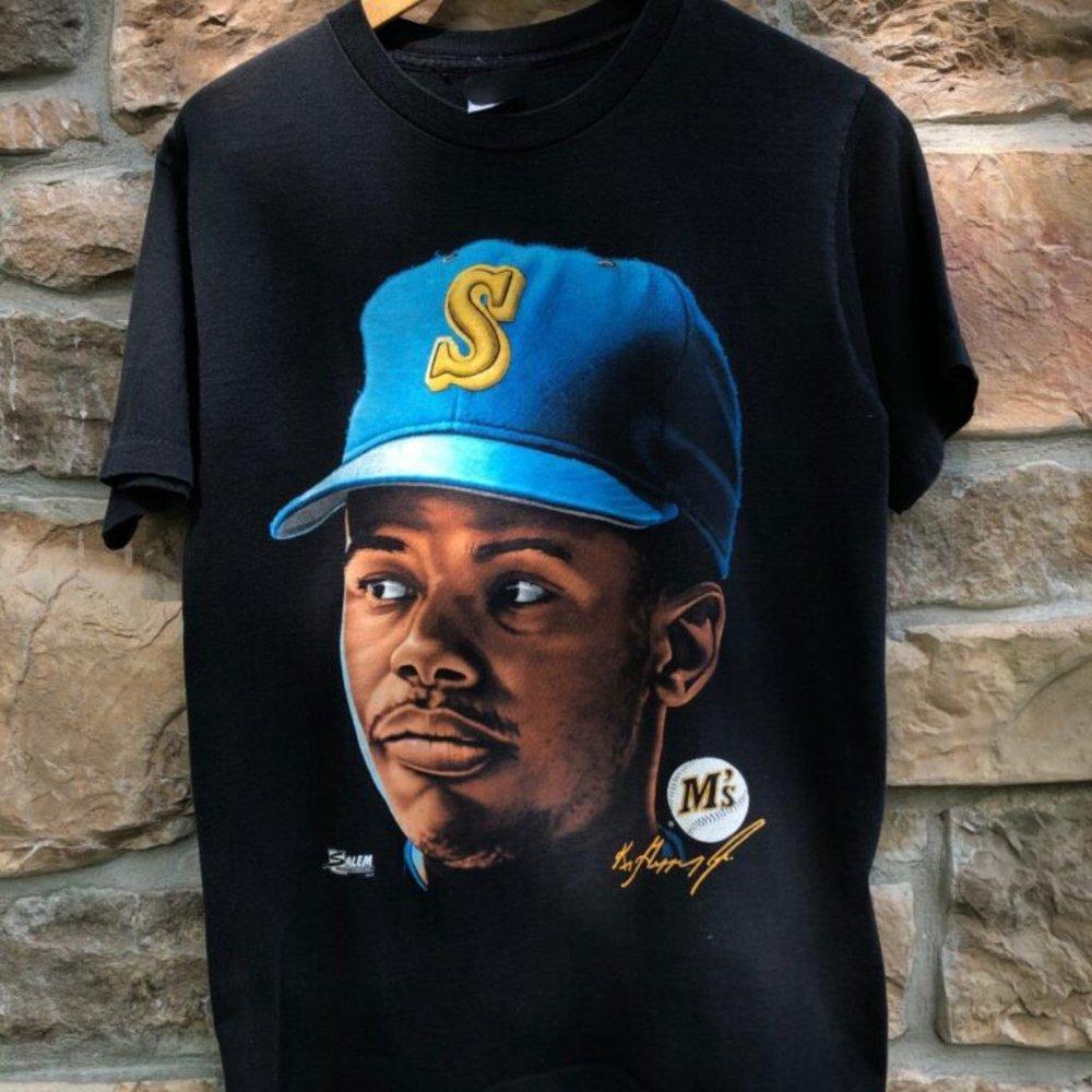 Style Shirt Sweater 1991 Ken Griffey Jr Seattle Mariners Big Face Tee